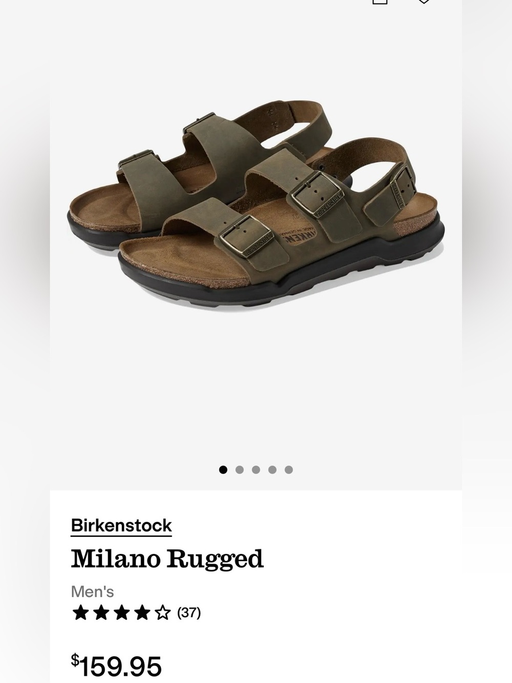 Birkenstock Milano Rugged Sandals - Olive